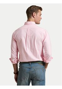 Polo Ralph Lauren Koszula 710953704001 Różowy Custom Fit. Typ kołnierza: polo. Kolor: różowy. Materiał: bawełna #5