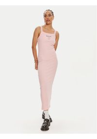 ROTATE Sukienka letnia Vigdis 1124431011 Różowy Slim Fit. Kolor: różowy. Materiał: bawełna. Sezon: lato #1