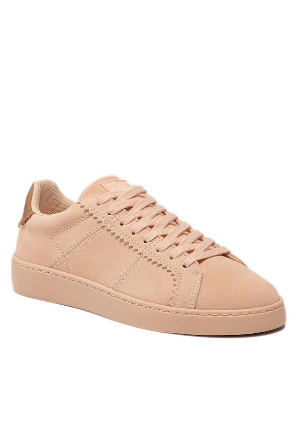 Sneakersy Scotch & Soda Plakka W 2.0 24733041 Peach S569. Kolor: różowy. Materiał: skóra, zamsz