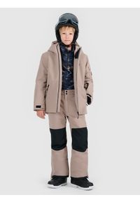 4f - 4F Kurtka snowboardowa membrana 8000 chłopięca - brązowa 152 (11-12 lat). Kolor: brązowy. Materiał: poliester. Sezon: lato #2