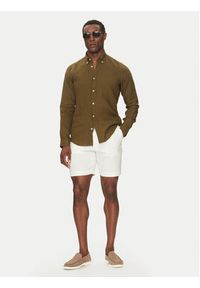 BOSS Koszula 50520283 Zielony Slim Fit. Kolor: zielony. Materiał: len #3