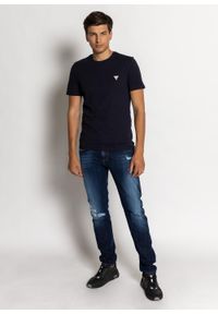 Koszulka męska Guess Cn Ss Core Tee (M1RI36I3Z11-G7V2). Kolor: niebieski. Materiał: materiał, denim, jeans. Sezon: lato #3