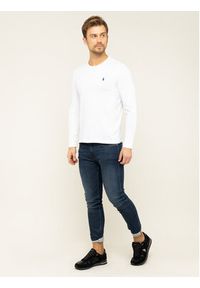 Polo Ralph Lauren Longsleeve Classics 710671468004 Biały Custom Slim Fit. Typ kołnierza: polo. Kolor: biały. Materiał: bawełna. Długość rękawa: długi rękaw