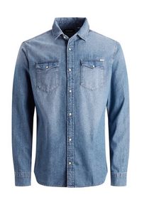 Jack & Jones - Jack&Jones Koszula Sheridan 12138115 Niebieski Slim Fit. Kolor: niebieski. Materiał: bawełna #8