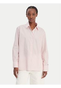 TOMMY HILFIGER - Tommy Hilfiger Koszula WW0WW48190 Różowy Regular Fit. Kolor: różowy. Materiał: bawełna #1