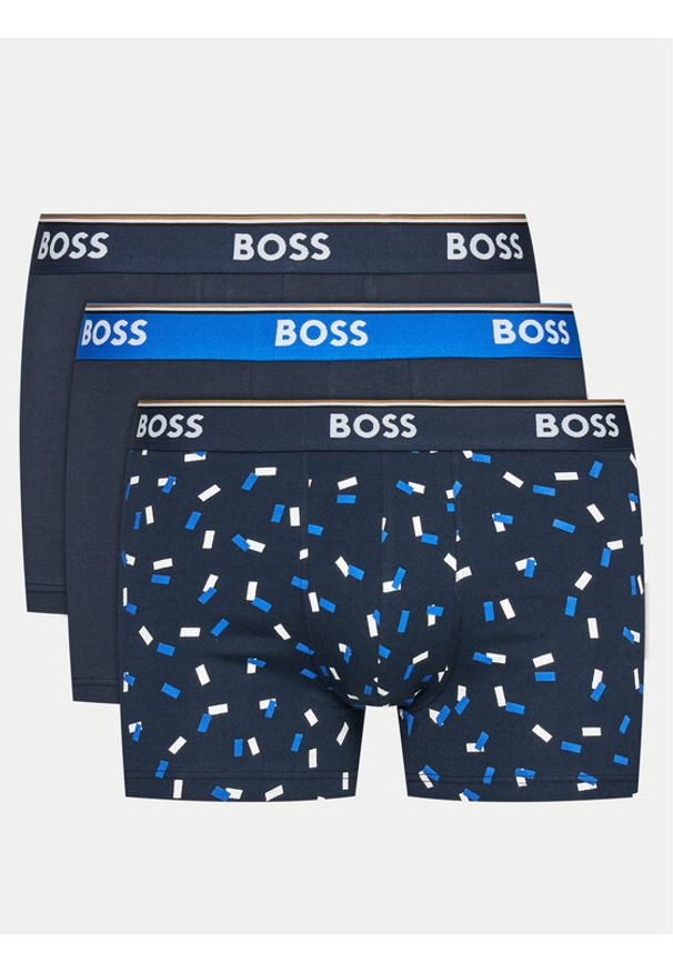 BOSS - Boss Komplet 3 par bokserek 50517829 Granatowy. Kolor: niebieski. Materiał: bawełna