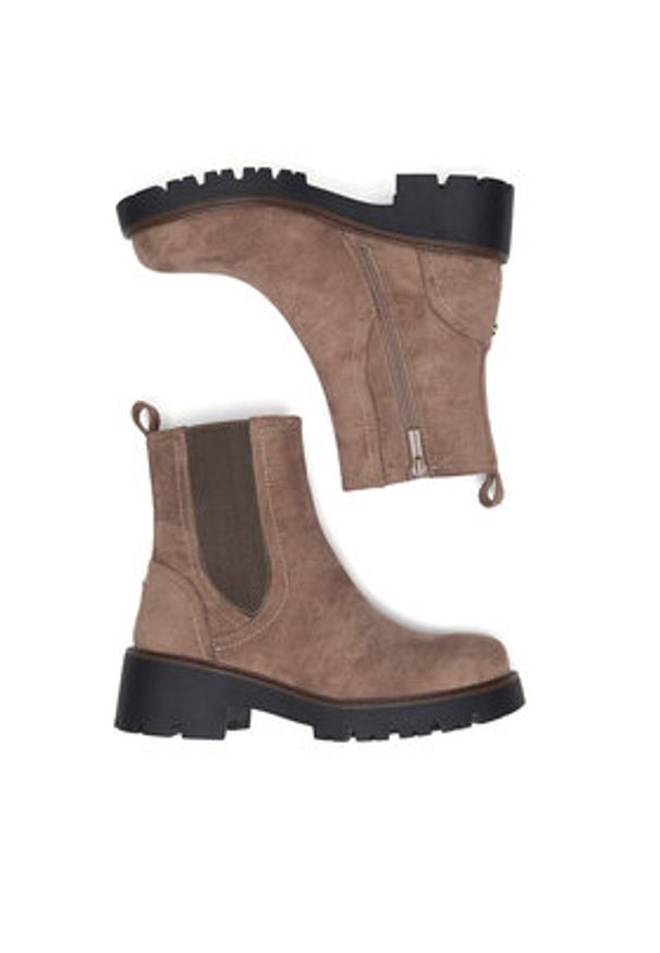 Clara Barson Botki WS6381-01 Beżowy. Kolor: beżowy. Materiał: materiał