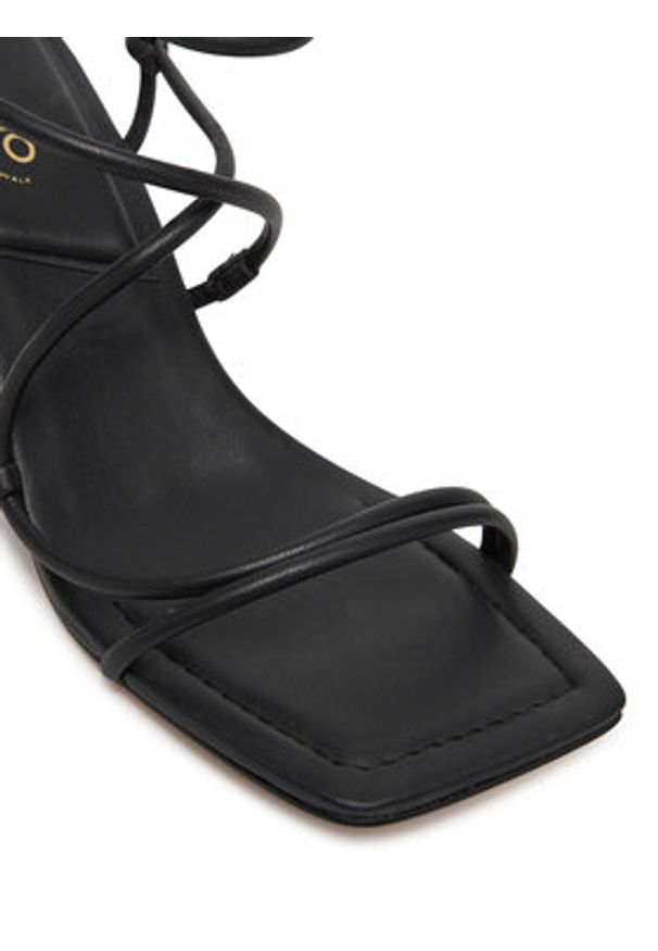 Aldo Sandały Harmonni 13768228 Czarny. Kolor: czarny. Materiał: skóra