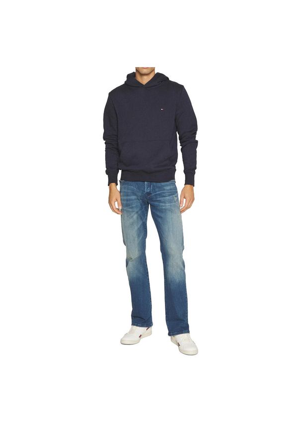 TOMMY HILFIGER - Bluza męska kangurka Tommy Hilfiger FLAG LOGO. Kolor: niebieski