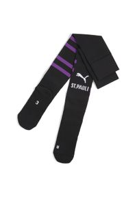 Puma - Męskie skarpety FC St. Pauli z grafiką PUMA Black White. Kolor: biały, wielokolorowy, czarny. Sport: piłka nożna