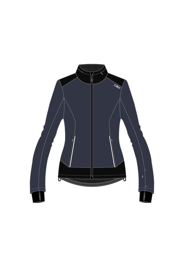 Kurtka damska turystyczna CMP 34A2436. Typ kołnierza: kaptur. Kolor: czarny. Materiał: softshell