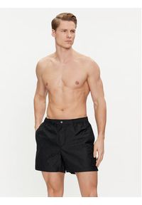Calvin Klein Swimwear Szorty kąpielowe KM0KM00943 Czarny Regular Fit. Kolor: czarny. Materiał: syntetyk
