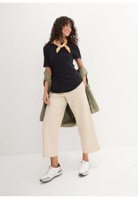 bonprix - Długi T-shirt z miękkiej wiskozy. Kolor: czarny. Materiał: wiskoza, bawełna. Długość: długie #2