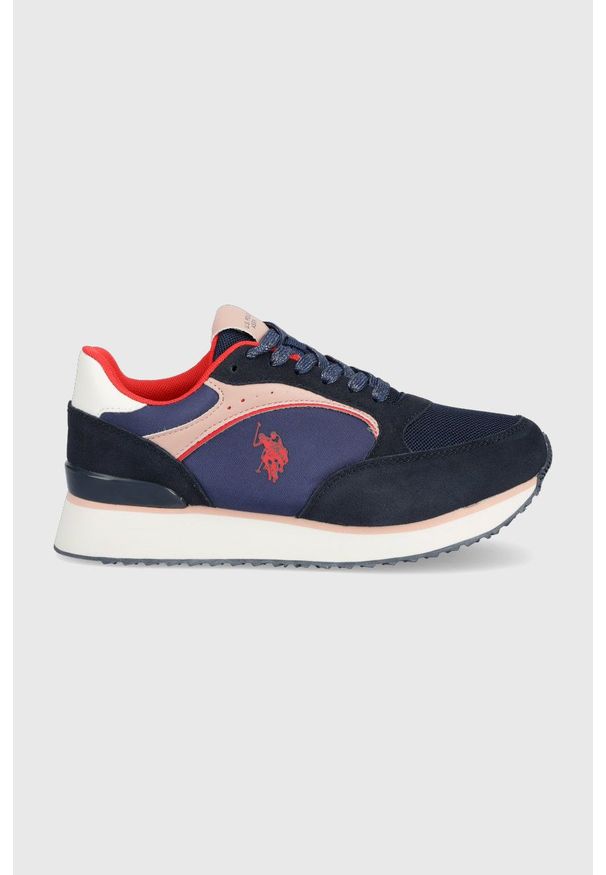 U.S. Polo Assn. sneakersy kolor granatowy. Nosek buta: okrągły. Kolor: niebieski. Materiał: guma