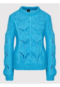 Pinko Sweter Frossasco 1G1682 Y7DD Niebieski Regular Fit. Kolor: niebieski. Materiał: syntetyk #5