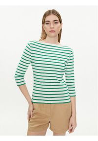TOMMY HILFIGER - Tommy Hilfiger Bluzka New Cody WW0WW40589 Zielony Slim Fit. Kolor: zielony. Materiał: bawełna #1