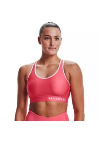 Biustonosz sportowy Under Armour ARMOUR MID KEHOLE. Kolor: różowy