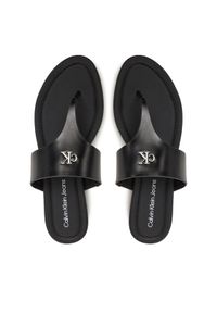 Calvin Klein Jeans Japonki Flat Sandal Toepost Mg YW0YW01691 Czarny. Kolor: czarny. Materiał: skóra