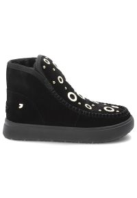 Hot Potatoes by Gioseppo - Czarne Śniegowce Gioseppo Ocieplane Obuwie Damskie. Kolor: czarny. Materiał: welur. Wzór: aplikacja. Sezon: zima #4