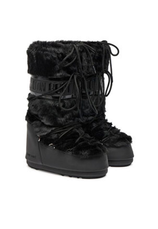Moon Boot Śniegowce 80D1408900 Czarny. Kolor: czarny. Materiał: skóra