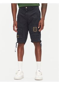 Aeronautica Militare Szorty materiałowe 251BE041CT1122 Granatowy Regular Fit. Kolor: niebieski. Materiał: bawełna #1