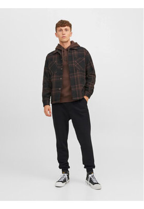 Jack & Jones Spodnie dresowe Gordon 12249274 Czarny Regular Fit. Kolor: czarny. Materiał: syntetyk, bawełna