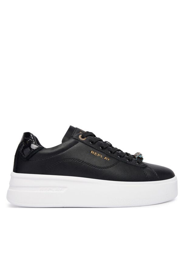 Replay - REPLAY Sneakersy GWZ4N.000.C0023L Czarny. Kolor: czarny. Materiał: skóra