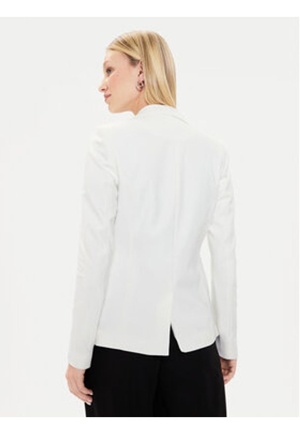 Morgan Marynarka 241-VIAZA.F Biały Slim Fit. Kolor: biały. Materiał: syntetyk, bawełna