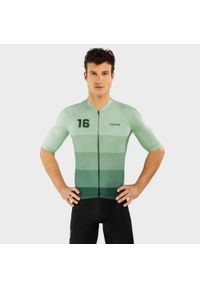 Koszulka rowerowa krótki rękaw męska SIROKO M2 Greenways. Kolor: zielony. Długość rękawa: krótki rękaw. Długość: krótkie #1