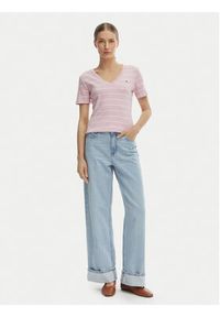 TOMMY HILFIGER - Tommy Hilfiger T-Shirt New Cody WW0WW40584 Różowy Slim Fit. Kolor: różowy. Materiał: bawełna #4