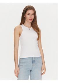 TwinSet - TWINSET Top 251TP2550 Biały Slim Fit. Kolor: biały. Materiał: bawełna #1