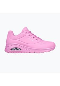skechers - Buty damskie SKECHERS Uno Stand On Air. Kolor: różowy. Materiał: skóra, syntetyk. Szerokość cholewki: normalna. Wzór: gładki