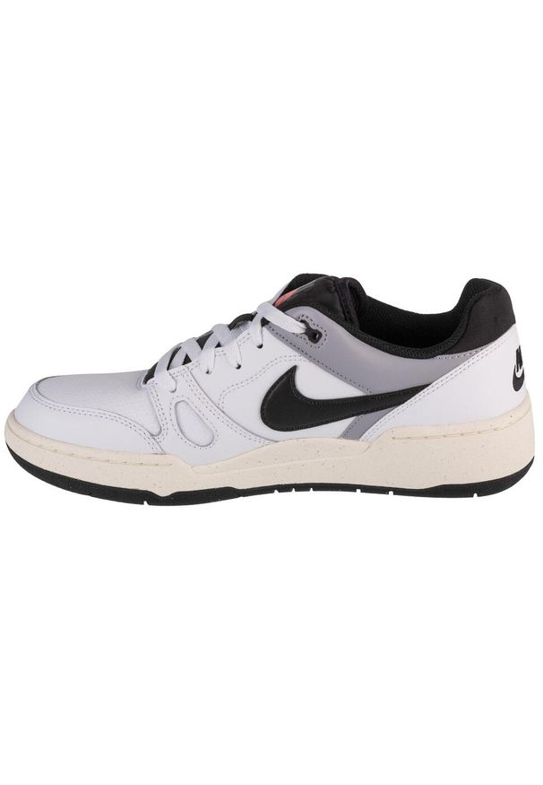 Nike - Buty sportowe Sneakersy męskie, Full Force Low. Kolor: biały. Materiał: materiał, skóra, syntetyk. Sport: turystyka piesza