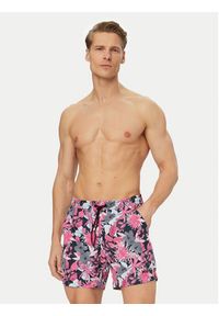 Hugo - HUGO Szorty kąpielowe Calala 50510061 Różowy Regular Fit. Kolor: różowy. Materiał: syntetyk #3
