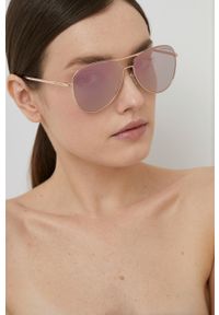 Michael Kors Okulary przeciwsłoneczne 0MK1089 damskie kolor różowy. Kolor: różowy