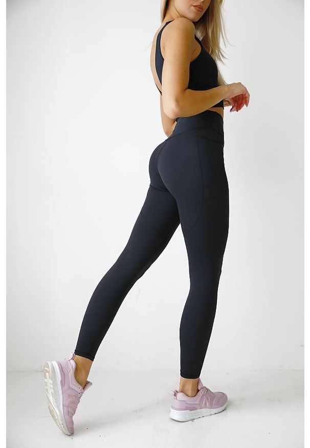 2SkIN - Legginsy czarne z wysokim stanem damskie 2skin Everyd. Stan: podwyższony. Kolor: czarny. Sport: fitness