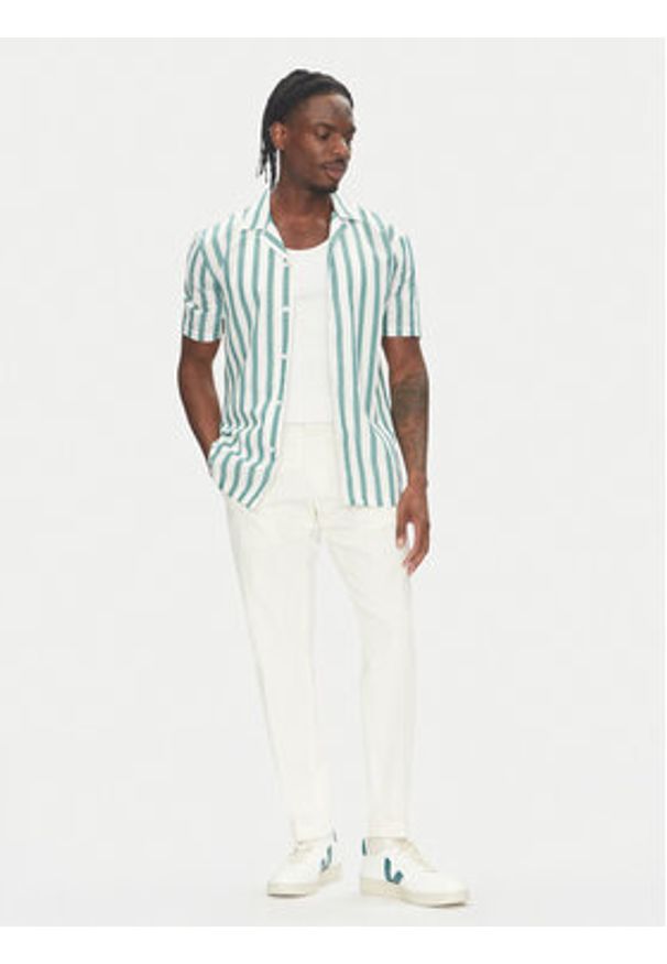 Lindbergh Koszula 30-203321 Zielony Relaxed Fit. Kolor: zielony. Materiał: bawełna