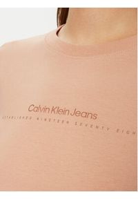 Calvin Klein Jeans T-Shirt Institutional Graphic J20J224990 Pomarańczowy Slim Fit. Kolor: pomarańczowy. Materiał: bawełna #3