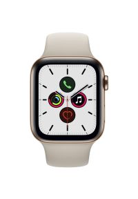 APPLE Watch 5 Cellular 44mm (Złoty z opaską sportową w kolorze piaskowca). Kolor: złoty. Styl: sportowy #2