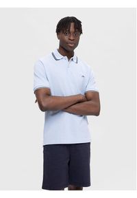 Selected Homme Polo 16087840 Błękitny Regular Fit. Typ kołnierza: polo. Kolor: niebieski. Materiał: bawełna #6