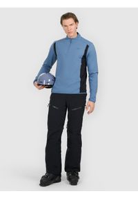 4f - 4F Bielizna termiczna ocieplana (góra) męska - granatowa XXL. Typ kołnierza: kołnierzyk stójkowy. Kolor: niebieski. Sezon: zima. Sport: turystyka piesza #2