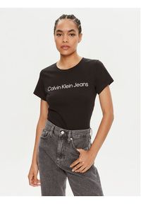 Calvin Klein Jeans Komplet 2 t-shirtów J20J220161 Czarny Slim Fit. Kolor: czarny. Materiał: bawełna #4