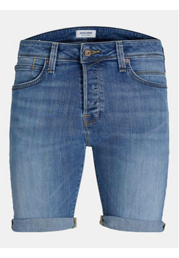 Jack & Jones - Jack&Jones Szorty jeansowe Jjirick 12250488 Niebieski Regular Fit. Kolor: niebieski. Materiał: bawełna