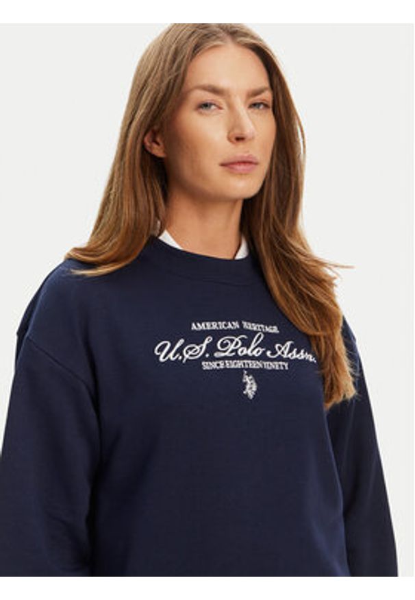 U.S. Polo Assn. Bluza WUP1352 Granatowy Regular Fit. Typ kołnierza: polo. Kolor: niebieski. Materiał: bawełna, syntetyk