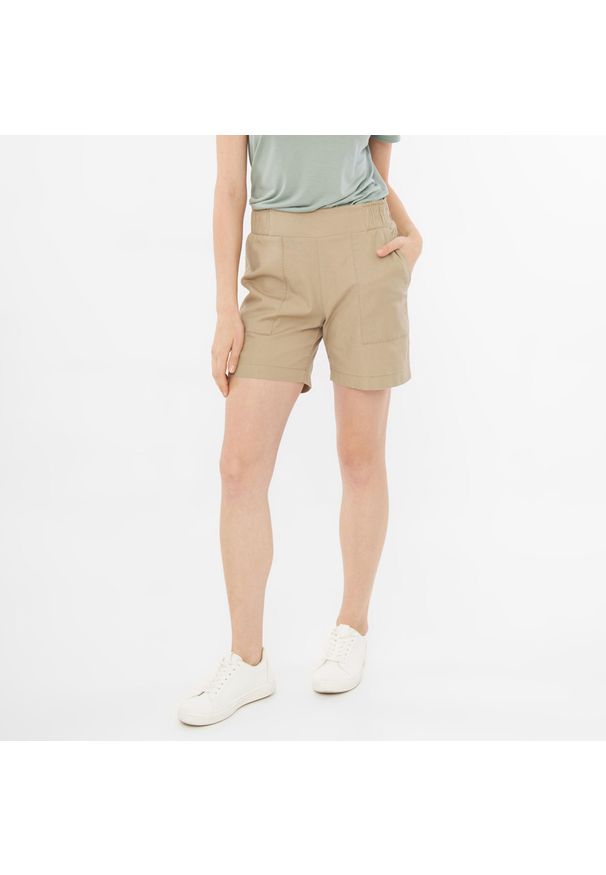 Viking - Spodenki damskie VIKING Banao Shorts Lady Bamboo. Kolor: beżowy. Sport: turystyka piesza