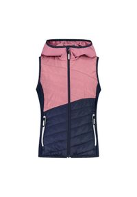 Kurtka turystyczna z kapturem dla dziewczynki CMP. Typ kołnierza: kaptur. Kolor: niebieski, wielokolorowy, różowy #1