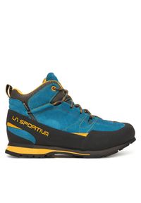 LA SPORTIVA - La Sportiva Trekkingi Boulder X Mid GTX ZFAS054B00Y00 Niebieski. Kolor: niebieski. Materiał: zamsz, skóra. Sport: turystyka piesza