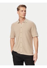 BOSS Koszula H-Nappo 50560494 Beżowy Regular Fit. Kolor: beżowy. Materiał: bawełna #1