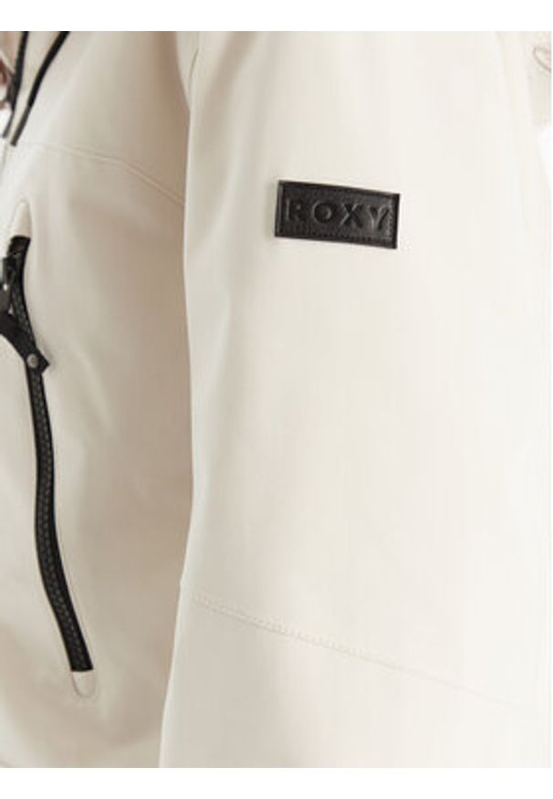 Roxy Kurtka narciarska ERJTJ03515 Biały Slim Fit. Kolor: biały. Materiał: syntetyk. Sport: narciarstwo