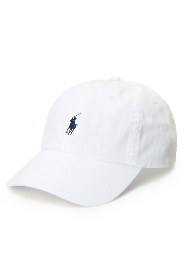 Polo Ralph Lauren Czapka z daszkiem 211912843018 Biały. Kolor: biały. Materiał: bawełna